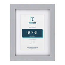 Classic Silver 12 x 9 inch picture frame with a white mount for a 9 x 6 inch photo