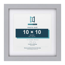 Classic Silver 13 x 13 inch picture frame with a white mount for a 10 x 10 inch photo