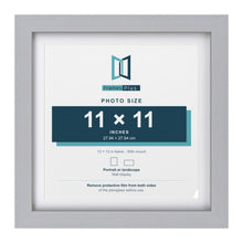 Classic Silver 13 x 13 inch picture frame with a white mount for an 11 x 11 inch photo