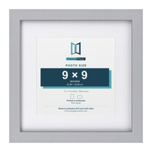 Classic Silver 13 x 13 inch picture frame with a white mount for a 9 x 9 inch photo