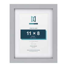 Classic Silver 14 x 11 inch picture frame with a white mount for an 11 x 8 inch photo
