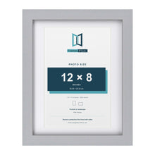 Classic Silver 14 x 11 inch picture frame with a white mount for a 12 x 8 inch photo