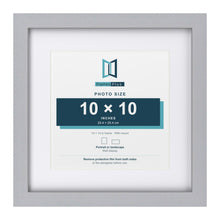 Classic Silver 14 x 14 inch picture frame with a white mount for a 10 x 10 inch photo