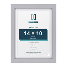 Classic Silver 16 x 12 inch picture frame with a white mount for a 14 x 10 inch photo