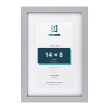 Classic Silver 18 x 12 inch picture frame with a white mount for a 14 x 8 inch photo