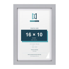 Classic Silver 18 x 12 inch picture frame with a white mount for a 16 x 10 inch photo