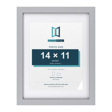 Classic Silver 18 x 14 inch picture frame with a white mount for a 14 x 11 inch photo