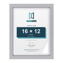 Classic Silver 18 x 14 inch picture frame with a white mount for a 16 x 12 inch photo