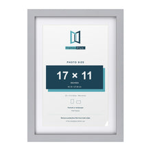 Classic Silver 20 x 14 inch picture frame with a white mount for a 17 x 11 inch photo