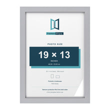 Classic Silver 20 x 14 inch picture frame with a white mount for a 19 x 13 inch photo