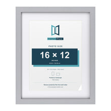 Classic Silver 20 x 16 inch picture frame with a white mount for a 16 x 12 inch photo