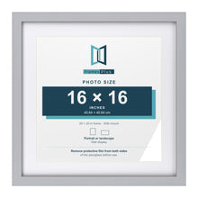 Classic Silver 20 x 20 inch picture frame with a white mount for a 16 x 16 inch photo