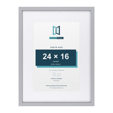 Classic Silver 32 x 24 inch picture frame with a white mount for a 24 x 16 inch photo