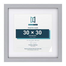 Classic Silver 40 x 40 cm picture frame with a white mount for a 30 x 30 cm photo
