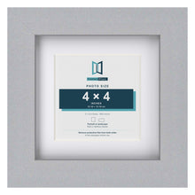 Classic Silver 6 x 6 inch picture frame with a white mount for a 4 x 4 inch photo