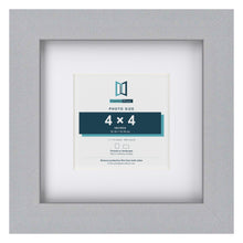 Classic Silver 7 x 7 inch picture frame with a white mount for a 4 x 4 inch photo