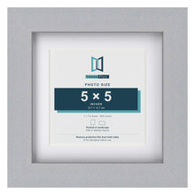 Classic Silver 7 x 7 inch picture frame with a white mount for a 5 x 5 inch photo