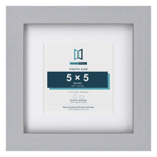 Classic Silver 8 x 8 inch picture frame with a white mount for a 5 x 5 inch photo