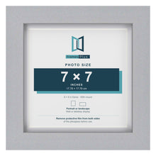 Classic Silver 8 x 8 inch picture frame with a white mount for a 7 x 7 inch photo