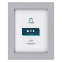 Classic Silver 9 x 7 inch picture frame with a white mount for a 6 x 4 inch photo