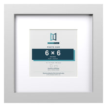 Classic White 10 x 10 inch picture frame with a white mount for a 6 x 6 inch photo