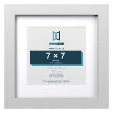 Classic White 10 x 10 inch picture frame with a white mount for a 7 x 7 inch photo