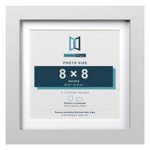 Classic White 10 x 10 inch picture frame with a white mount for an 8 x 8 inch photo