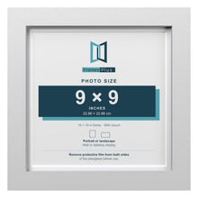 Classic White 10 x 10 inch picture frame with a white mount for a 9 x 9 inch photo