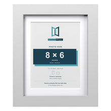 Classic White 10 x 8 inch picture frame with a white mount for an 8 x 6 inch photo