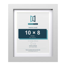 Classic White 12 x 10 inch picture frame with a white mount for a 10 x 8 inch photo