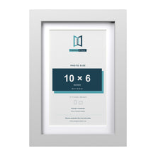 Classic White 12 x 8 inch picture frame with a white mount for a 10 x 6 inch photo