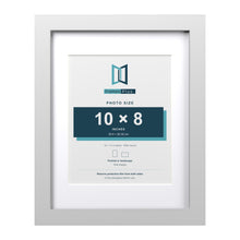 Classic White 14 x 11 inch picture frame with a white mount for a 10 x 8 inch photo