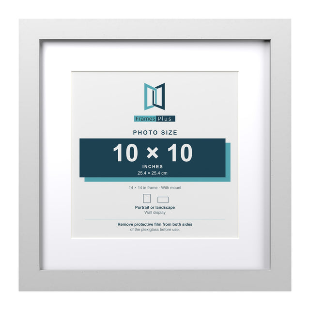 Classic Range White Picture, Photo & Poster Frame with White Mount — Finish and profile example