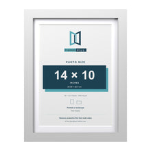 Classic White 16 x 12 inch picture frame with a white mount for a 14 x 10 inch photo