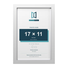 Classic White 18 x 12 inch picture frame with a white mount for a 17 x 11 inch photo