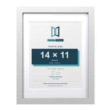 Classic White 18 x 14 inch picture frame with a white mount for a 14 x 11 inch photo