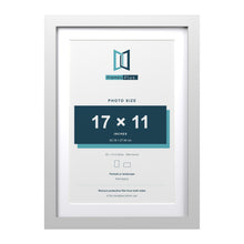 Classic White 20 x 14 inch picture frame with a white mount for a 17 x 11 inch photo