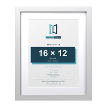 Classic White 20 x 16 inch picture frame with a white mount for a 16 x 12 inch photo