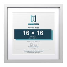 Classic White 20 x 20 inch picture frame with a white mount for a 16 x 16 inch photo