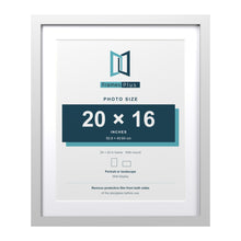 Classic White 24 x 20 inch picture frame with a white mount for a 20 x 16 inch photo