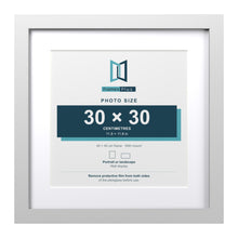Classic White 40 x 40 cm picture frame with a white mount for a 30 x 30 cm photo