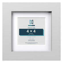 Classic White 6 x 6 inch picture frame with a white mount for a 4 x 4 inch photo