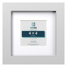 Classic White 7 x 7 inch picture frame with a white mount for a 4 x 4 inch photo