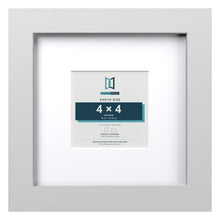 Classic White 8 x 8 inch picture frame with a white mount for a 4 x 4 inch photo