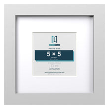 Classic White 9 x 9 inch picture frame with a white mount for a 5 x 5 inch photo