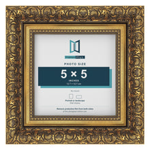 Dahlia Gold picture frame for a 127 x 127 mm photo