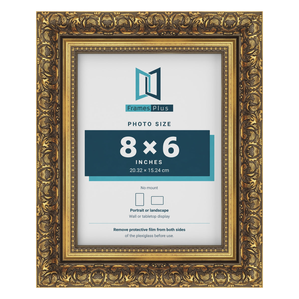 Dahlia Gold picture frame for a 152 x 203 mm photo
