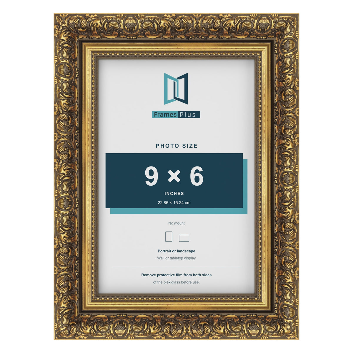 Dahlia Gold picture frame for a 152 x 229 mm photo