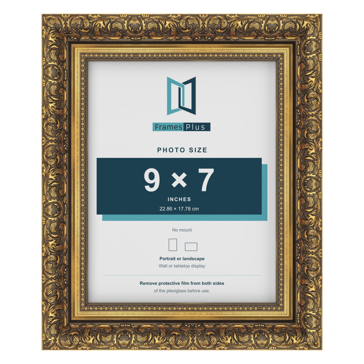 Dahlia Gold picture frame for a 178 x 229 mm photo