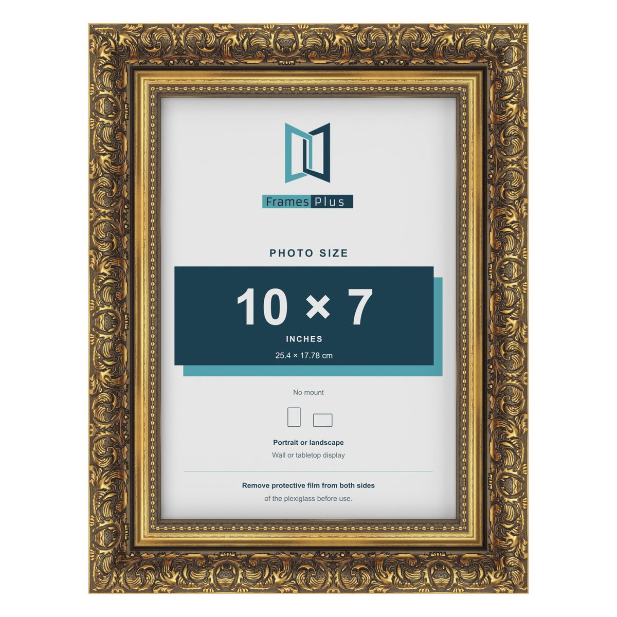 Dahlia Gold picture frame for a 178 x 254 mm photo